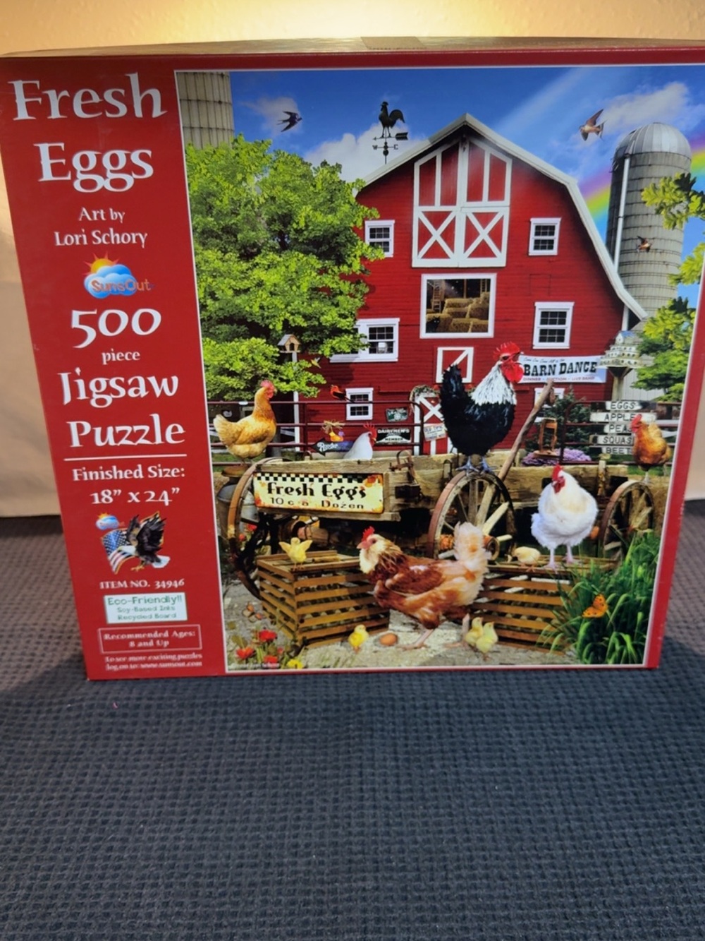 Scout Fresh Eggs 500-Piece Jigsaw Puzzle - Red